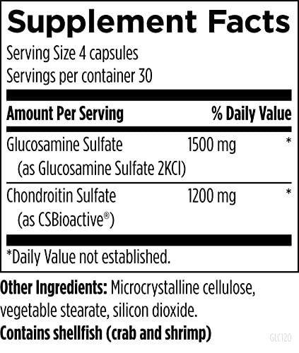 Foto 5 pulgar | Diseños De Suplementos Para La Salud Glucosamina Condroitina 120 Ca - Venta Internacional.