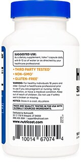 Foto 3 | Suplemento Nutricost Holy Basil 500 Mg 120 Cápsulas Vegetarianas - Venta Internacional.
