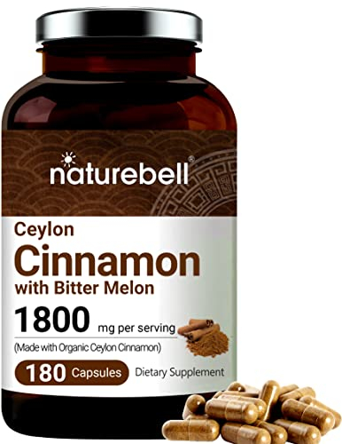 Foto 2 pulgar | Suplemento Naturebell De Canela De Ceilán 1800 Mg 180 Cápsulas - Venta Internacional.