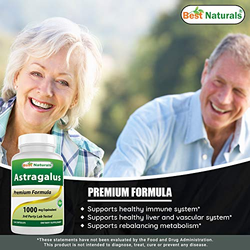 Foto 5 pulgar | Suplemento Best Naturals Astragalus, Cápsula De 1000 Mg, 120 Unidades - Venta Internacional.
