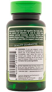 Foto 3 | Suplemento De Aceite De Hígado De Bacalao Noruego Nature's Truth, 100 Unidades - Venta Internacional.