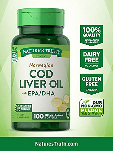 Foto 5 pulgar | Suplemento De Aceite De Hígado De Bacalao Noruego Nature's Truth, 100 Unidades - Venta Internacional.