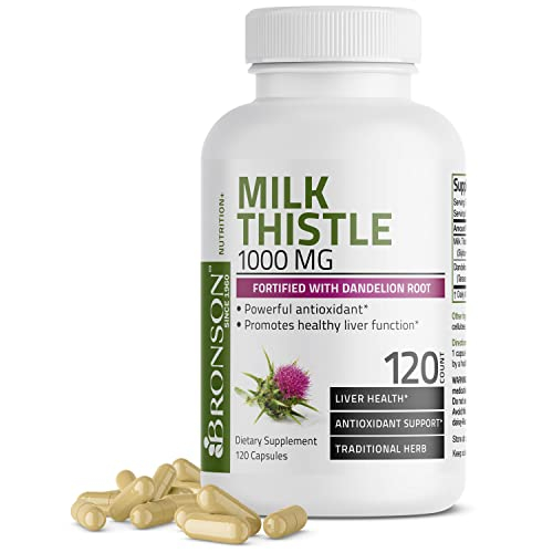 Foto 2 pulgar | Suplemento Bronson Milk Thistle 1000 Mg De Silimarina 120 Cápsulas - Venta Internacional.