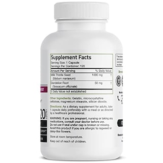 Foto 2 | Suplemento Bronson Milk Thistle 1000 Mg De Silimarina 120 Cápsulas - Venta Internacional.