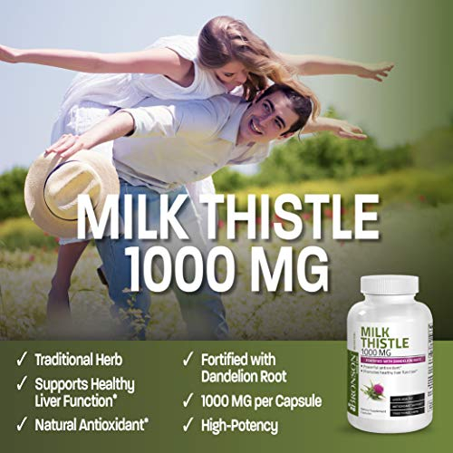Foto 4 pulgar | Suplemento Bronson Milk Thistle 1000 Mg De Silimarina 120 Cápsulas - Venta Internacional.