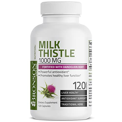 Foto 6 pulgar | Suplemento Bronson Milk Thistle 1000 Mg De Silimarina 120 Cápsulas - Venta Internacional.