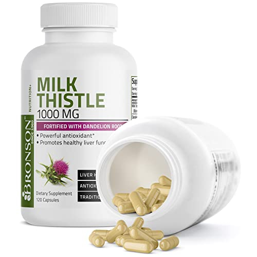 Foto 7 pulgar | Suplemento Bronson Milk Thistle 1000 Mg De Silimarina 120 Cápsulas - Venta Internacional.