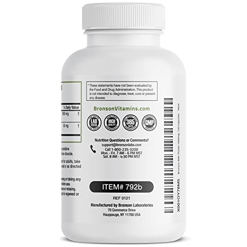 Foto 7 | Suplemento Bronson Milk Thistle 1000 Mg De Silimarina 120 Cápsulas - Venta Internacional.