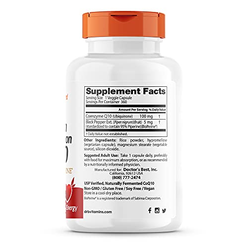 Foto 3 pulgar | Supplement Doctor's Best Coq10 De Alta Absorción, 100 Mg, 360 Cápsulas - Venta Internacional.