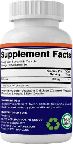 Foto 6 pulgar | Suplemento Vitamático De Lactoferrina, 500 Mg, Apolactoferrina, 60 Cápsulas - Venta Internacional.