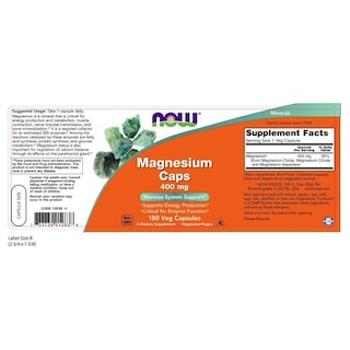 Foto 2 | Supplement Now Magnesio 400 Mg 180 Cápsulas Vegetarianas - Venta Internacional.