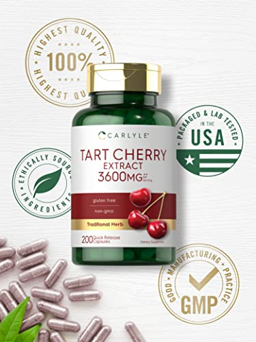 Foto 4 | Suplemento Carlyle Tart, Extracto De Cereza, Cápsulas, 200 Unidades - Venta Internacional.