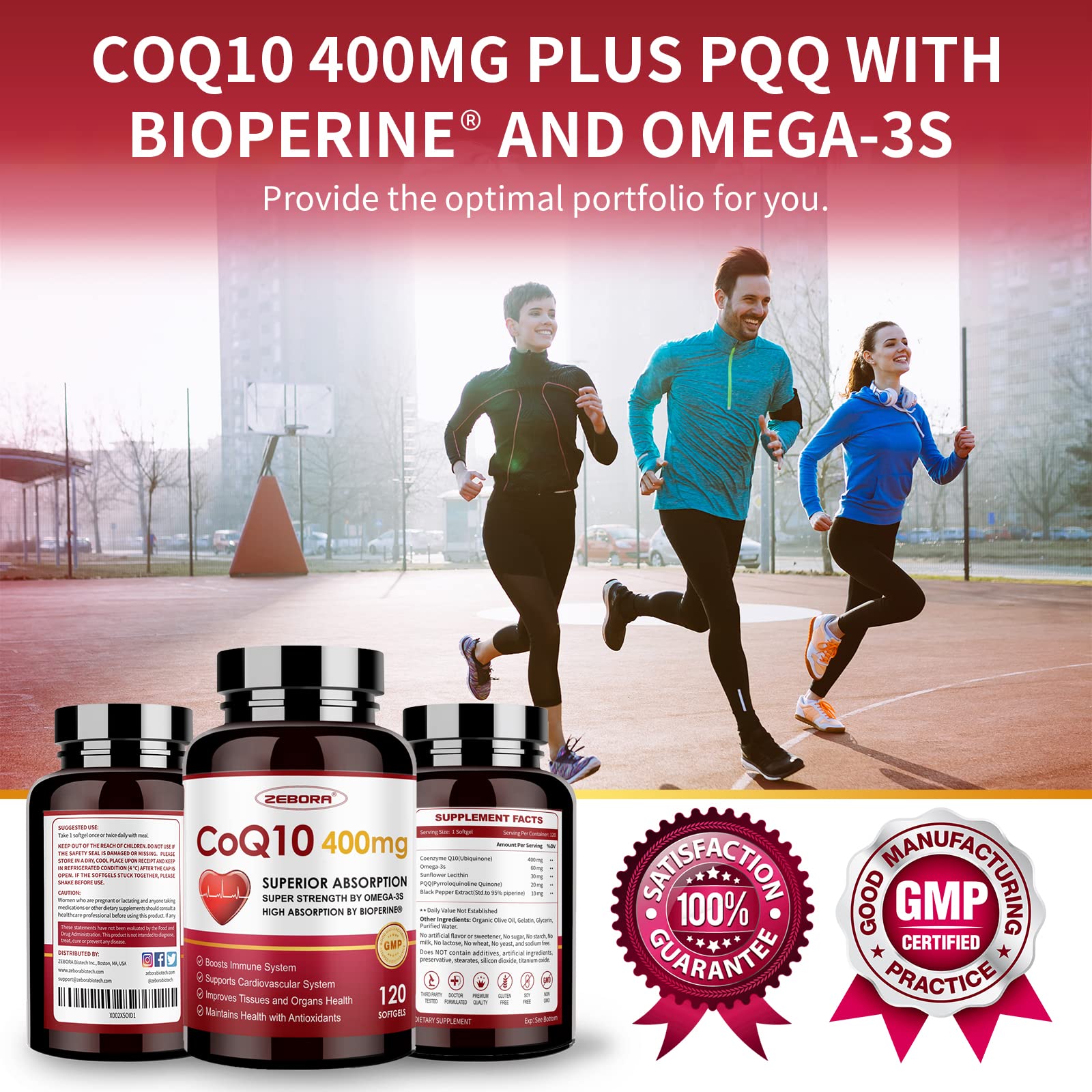 Foto 7 | Suplemento De Cápsulas Blandas Zebora Coq10-400 Mg Con Pqq, Bioperine Y O - Venta Internacional.