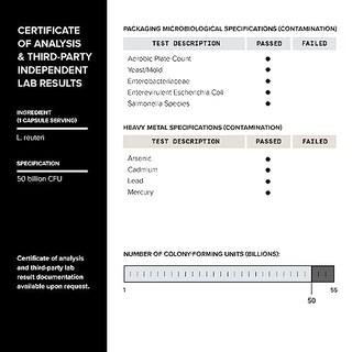 Foto 6 | Probiótico Toniiq Lactobacillus Reuteri 50 Mil Millones De Ufc 60 Cápsulas - Venta Internacional.