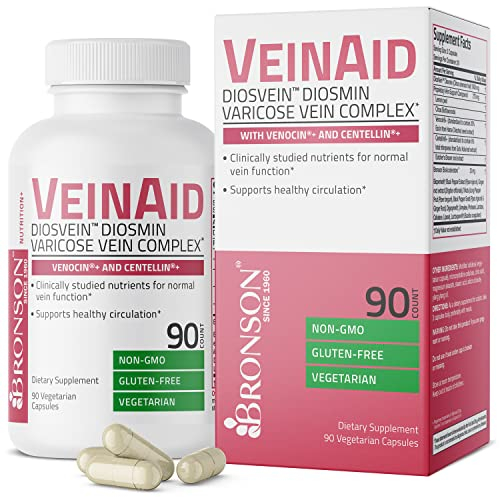 Foto 2 pulgar | Suplemento Bronson Veinaid Varicosis Veinaid 90 Cápsulas - Venta Internacional.