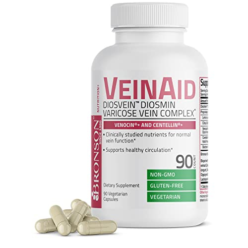 Foto 6 pulgar | Suplemento Bronson Veinaid Varicosis Veinaid 90 Cápsulas - Venta Internacional.