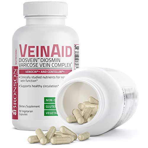 Foto 7 | Suplemento Bronson Veinaid Varicosis Veinaid 90 Cápsulas - Venta Internacional.