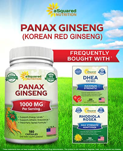 Foto 5 pulgar | Suplemento Asquared Nutrition Red Korean Panax Ginseng 1000 Mg - Venta Internacional.