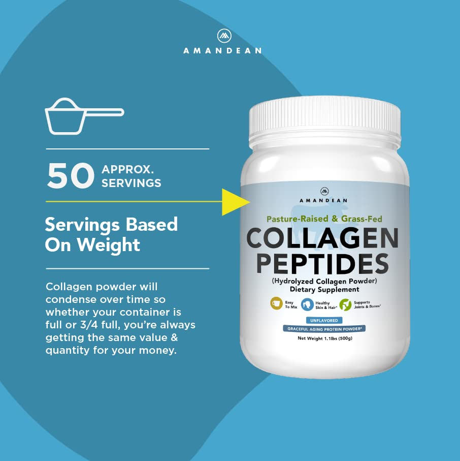 Foto 7 pulgar | Péptidos De Colágeno En Polvo Amandean Alimentados Con Pasto Tipo 1 Y 3, 500 Ml - Venta Internacional.