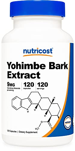 Foto 2 pulgar | Suplemento Nutricost Extracto De Corteza De Yohimbe 450 Mg 120 Cápsulas - Venta Internacional.
