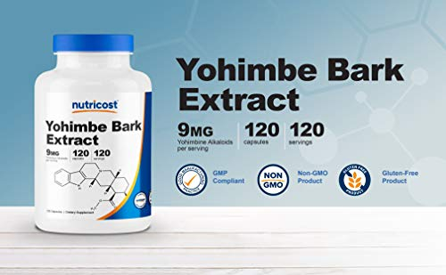 Foto 4 pulgar | Suplemento Nutricost Extracto De Corteza De Yohimbe 450 Mg 120 Cápsulas - Venta Internacional.