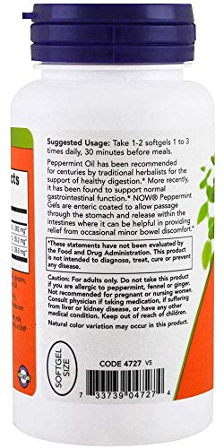Foto 5 pulgar | Geles De Menta Supplements Now Con Aceites De Jengibre E Hinojo 90 S - Venta Internacional.