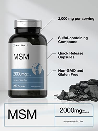 Foto 3 | Cápsulas De Suplemento Horbaach Msm, 2000 Mg, 250 Unidades - Venta Internacional.