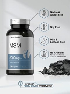 Foto 4 | Cápsulas De Suplemento Horbaach Msm, 2000 Mg, 250 Unidades - Venta Internacional.