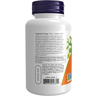 Foto 3 | Suplemento Now Foods, Raíz De Jengibre, 550 Mg, 100 Cápsulas Vegetales - Venta Internacional.