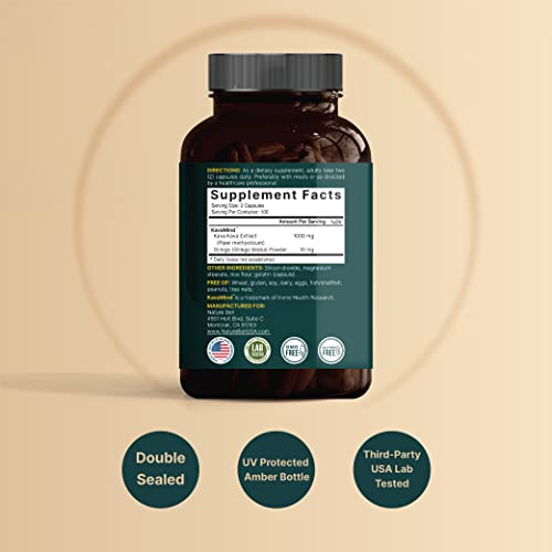 Foto 3 pulgar | Suplemento Naturebell Kava Kava En Cápsulas 1000 Mg X 200 - Venta Internacional.