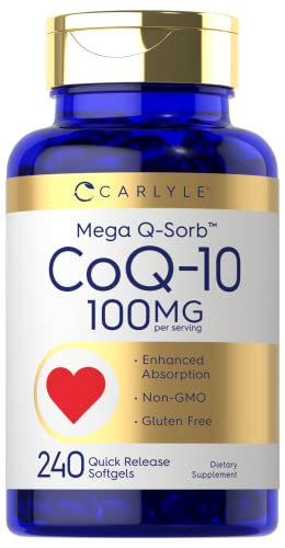 Foto 2 pulgar | Suplemento Carlyle Mega Q-sorb Coq10 100 Mg 240 Cápsulas Blandas - Venta Internacional.