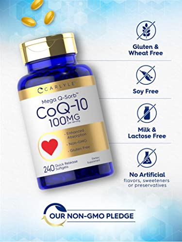 Foto 4 | Suplemento Carlyle Mega Q-sorb Coq10 100 Mg 240 Cápsulas Blandas - Venta Internacional.