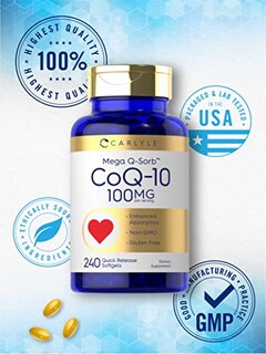 Foto 5 | Suplemento Carlyle Mega Q-sorb Coq10 100 Mg 240 Cápsulas Blandas - Venta Internacional.
