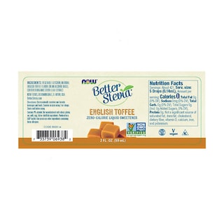 Foto 2 | Caramelo Inglés Líquido De Stevia Now Foods, 60 Ml, Cero Calorías - Venta Internacional.