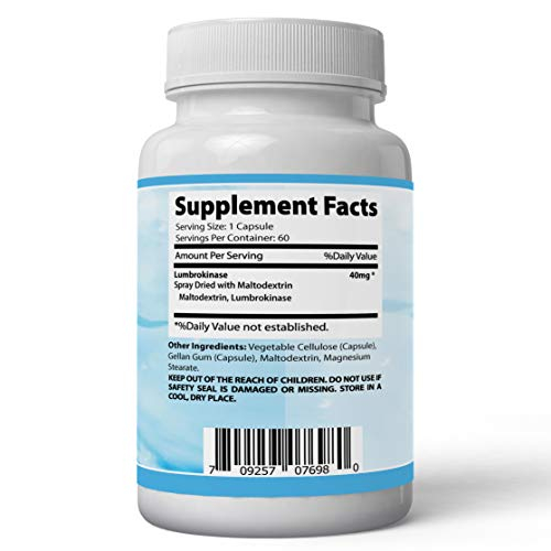 Foto 4 pulgar | Suplemento Absonutrix Lumbrokinase 40 Mg 60 Cápsulas - Venta Internacional.