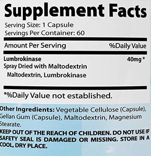 Foto 4 | Suplemento Absonutrix Lumbrokinase 40 Mg 60 Cápsulas - Venta Internacional.