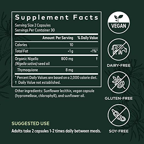 Foto 3 pulgar | Suplemento Gaia Herbs De Aceite De Semillas Negras, 60 Cápsulas Veganas - Venta Internacional.