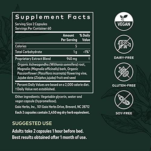 Foto 6 pulgar | Suplemento Gaia Herbs Sleepthru Natural Sleep Support 120 Ca - Venta Internacional.