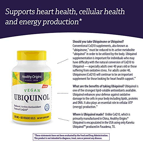 Foto 3 pulgar | Suplemento De Ubiquinol De Healthy Origins, 100 Mg, 60 Geles Vegetales - Venta Internacional.