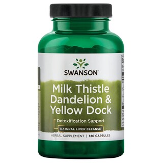Foto 1 | Suplemento Swanson Milk Thistle, Dandelion Y Yellow Dock 120 - Venta Internacional.