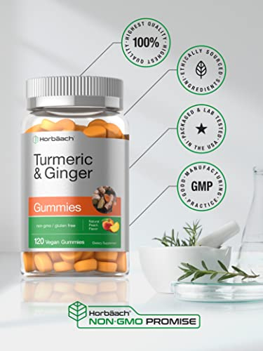 Foto 5 | Suplemento De Gomitas Horbaach, Cúrcuma Y Jengibre, 120 Unidades - Venta Internacional.