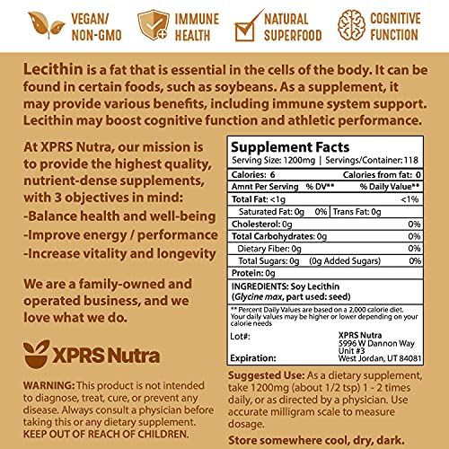 Foto 8 pulgar | Emulsionante De Grasa De Calidad Alimentaria Xprs Nutra En Polvo De Lecitina De Soja 240 - Venta Internacional.