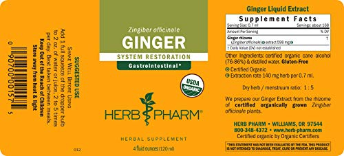 Foto 8 pulgar | Extracto Líquido Herb Pharm Ginger Organic, 120 Ml, Digestivo - Venta Internacional.