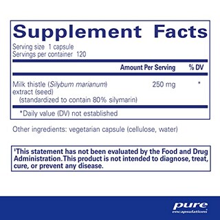 Foto 2 | Supplement Pure Encapsulations Silymarin Milk Thistle 120 Ca - Venta Internacional.