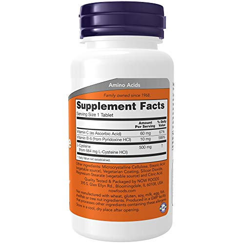Foto 3 pulgar | Suplement Now Foods L-cisteína 500 Mg 100 Comprimidos (paquete De 2) - Venta Internacional.