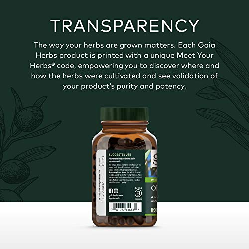Foto 5 pulgar | Suplemento Gaia Herbs Olive Leaf 680 Mg Vegano 120 Cápsulas - Venta Internacional.