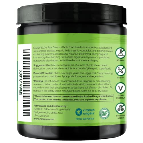 Foto 3 pulgar | Superalimento En Polvo Naturelo Raw Greens, Sin Azúcar, 30 Porciones - Venta Internacional.