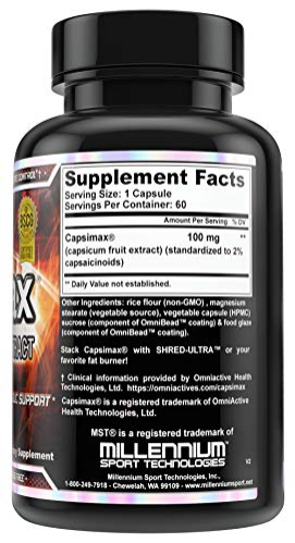Foto 3 pulgar | Suplemento Mst Capsimax, Cápsulas Uv De 100 Mg Para Controlar El Peso - Venta Internacional.