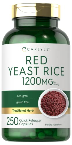 Foto 2 pulgar | Suplemento De Arroz De Levadura Roja Carlyle 1200 Mg 250 Cápsulas - Venta Internacional.