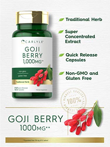 Foto 3 | Suplemento Carlyle Goji Berry 1000 Mg 120 Cápsulas - Venta Internacional.